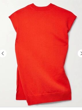 Sleeveless Red Knit Tank Top - Women's